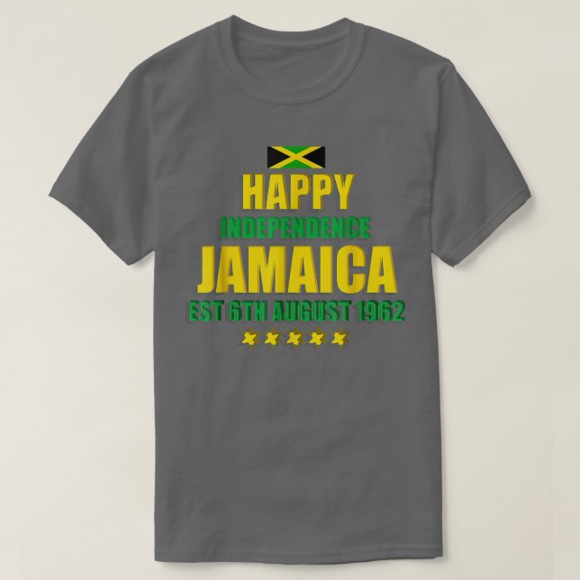 Camiseta Feliz Independencia Jamaica, 6 de agosto de 1962,  (Diseño del anverso)