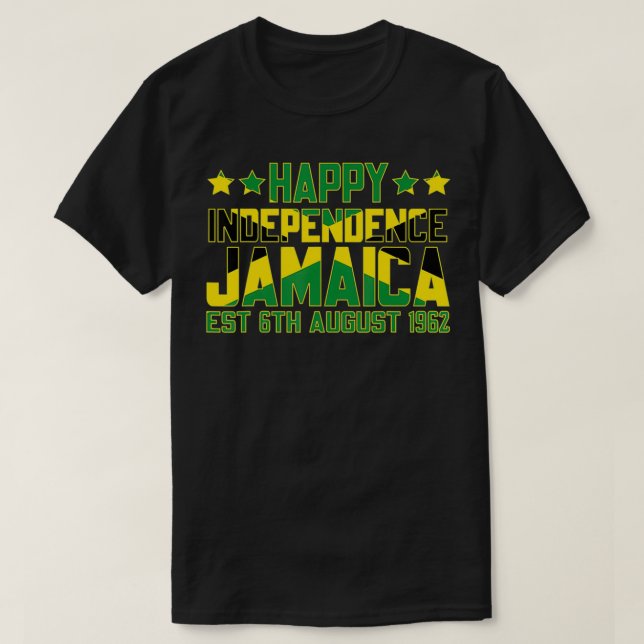 Camiseta Feliz Independencia Jamaica El 6 De Agosto De 1962 (Diseño del anverso)