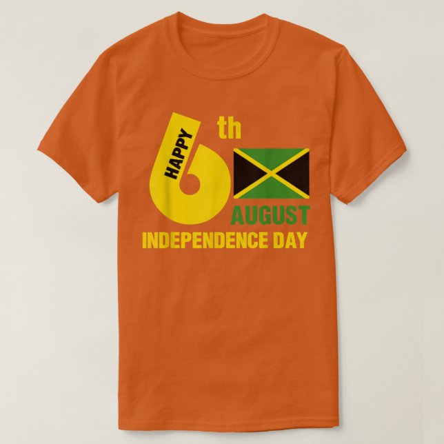 Camiseta Feliz Independencia Jamaica El 6 De Agosto De 1962 (Diseño del anverso)