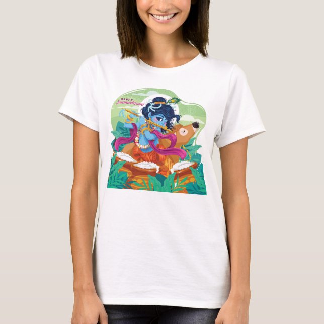 Camiseta Feliz Janmashtami (Anverso)