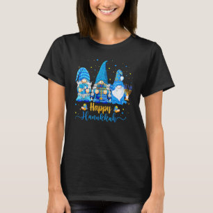 Camiseta Feliz Janucá 2021 Gnomo Menorá Peonza Feo Navidad