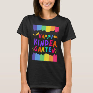 Camiseta Feliz jardín de infancia arcoíris primer día de re