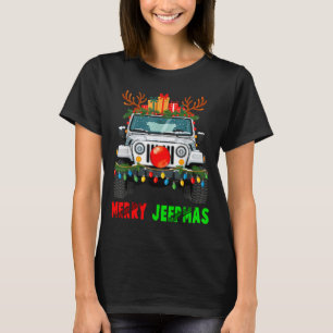 Camiseta Feliz Jeepmas Reno Luces Feas Navidad 
