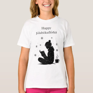 Camiseta Feliz Jolabokaflod – Inundación de libros islandes