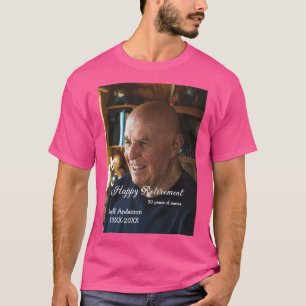 Camiseta Feliz jubilación agregar nombre foto años de servi