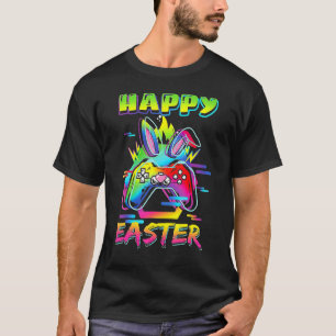 Camiseta Feliz juego de video de Pascua Bunny Eggs Easter G