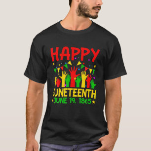 Camiseta Feliz junio 1865 Día de la Libertad BLM Black H af