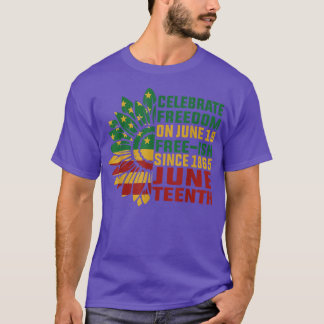 Camiseta Feliz junio 1991 Sunflower African American Black