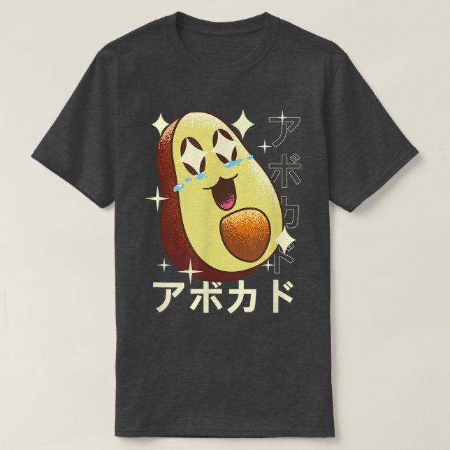 Camiseta Feliz Kawaii Aguacate (Diseño del anverso)