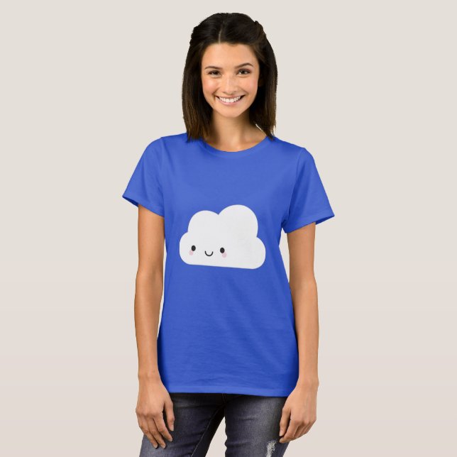 Camiseta Feliz Kawaii Cloud (Anverso completo)