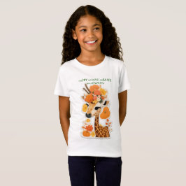 Camiseta feliz kawaii giraffe halloween