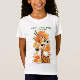 Camiseta feliz kawaii giraffe halloween