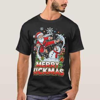 Camiseta Feliz Kickmas Feo Navidad Jiu Jitsu Divertido