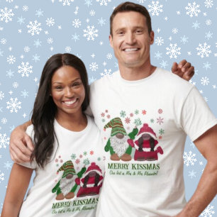 Camiseta Feliz Kissmas, parejas primer diseño de gónkas Nav
