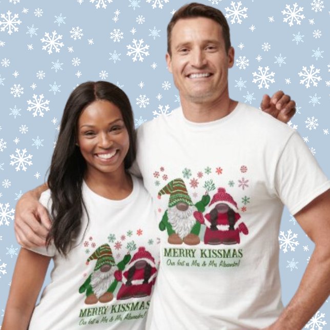 Camiseta Feliz Kissmas, parejas primer diseño de gónkas Nav (Subido por el creador)