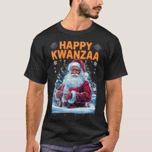 Camiseta Feliz Kwanzaa Feliz Navidad African American Hoi