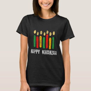 Camiseta Feliz Kwanzaa Kinara Siete Principios Velas Pan