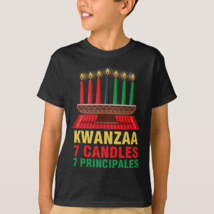 Camiseta Feliz Kwanzaa Kinara Siete Principios Velas Pan