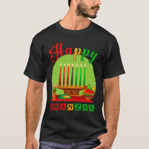 Camiseta Feliz Kwanzaa Kinara Siete Velas Principios de K
