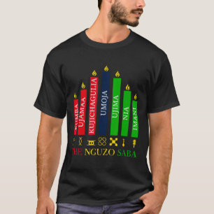 Camiseta Feliz Kwanzaa Kinara Siete Velas Principios de K