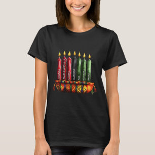 Camiseta Feliz Kwanzaa Kinara Siete Velas Principios de K