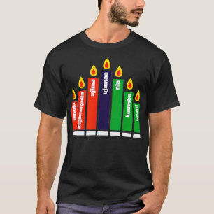 Camiseta Feliz Kwanzaa Kinara Velas afroamericanas Holi