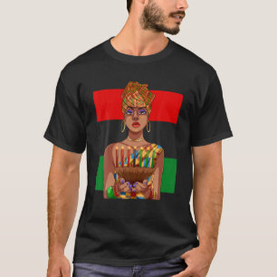 Camiseta Feliz Kwanzaa Kinara Velas afroamericanas Holi