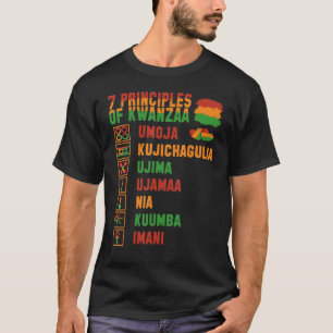 Camiseta feliz kwanzaa niños 7 principios de kwanzaa dic 26