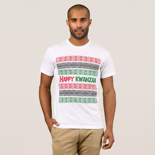 Camiseta Feliz Kwanzaa Patterns T-Shirt (Anverso completo)