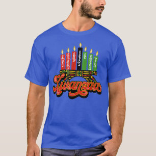 Camiseta Feliz Kwanzaa Principios Africanos 7 de Kinara Vel
