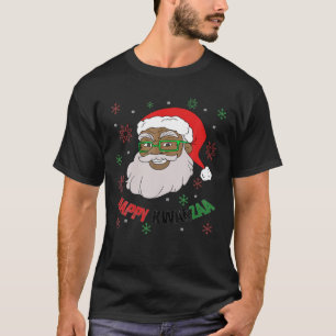 Camiseta Feliz Kwanzaa Santa Navidades Negros Afroamericano