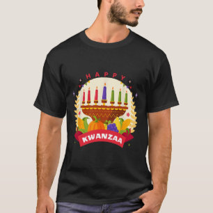 Camiseta Feliz Kwanzaa Siete Principios De Kwanzaa Kinara M