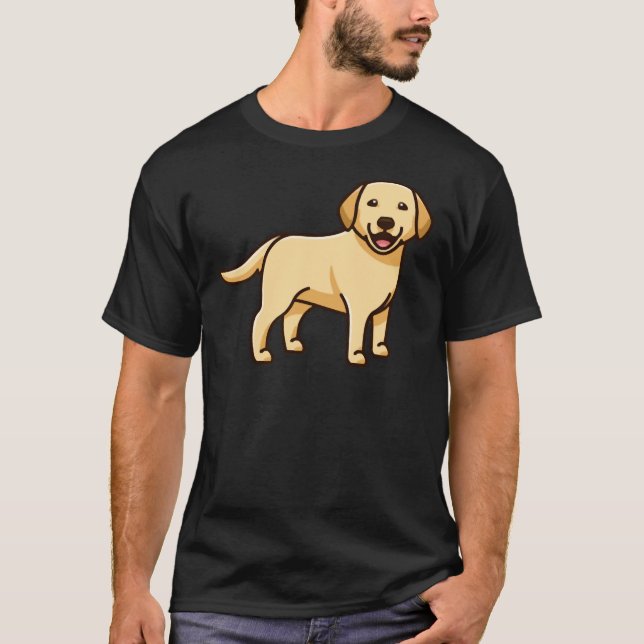 Camiseta Feliz labrador amarillo (Anverso)