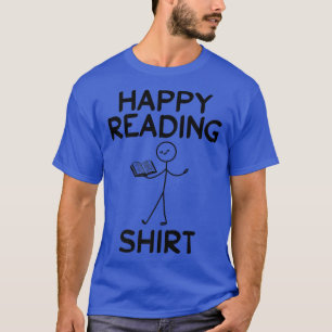 Camiseta Feliz Lectura Figura de Palitos Amante de Libros