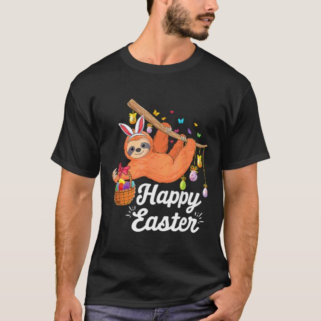 Camiseta Feliz Lema Cute Con Los Años Conejitos De Caza De  (Anverso)