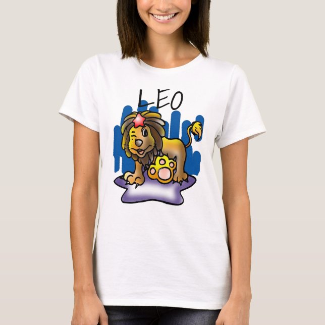 Camiseta Feliz León Leo con Estrella (Anverso)