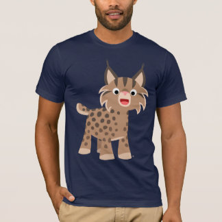 Camiseta Feliz Lince de Dibujos Animados Mono
