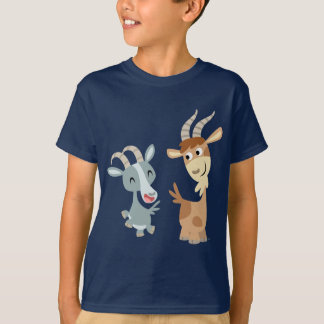 Camiseta feliz linda de dos del dibujo animado
