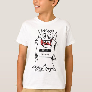 Camiseta feliz linda de los muchachos del monstruo