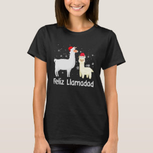 Camiseta Feliz Llamadad Santa Llama Fleece Navidad Alpaca C