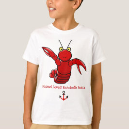 Camiseta Feliz Lobobby Rojo Brillante Amo Rehoboth Beach DE