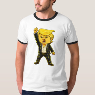 Camiseta Feliz Lucha De Trump Chibi Cartoon Meme
