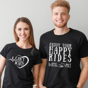Camiseta Feliz luna de miel, marioneta de recién casados, n