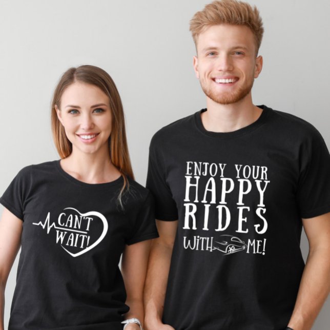 Camiseta Feliz luna de miel, marioneta de recién casados, n (Subido por el creador)