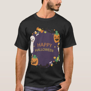 Camiseta Feliz marco de Fiesta espeluznante de Halloween