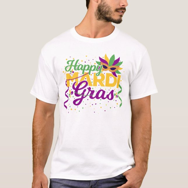 Camiseta Feliz Mardi Gras (Anverso)