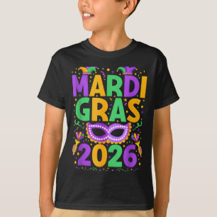 Camiseta Feliz Mardi Gras 2026 Disfraz Nueva Orleans Combin