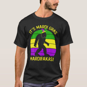 Camiseta Feliz Mardi Gras Bigfoot Lover Vintage Par