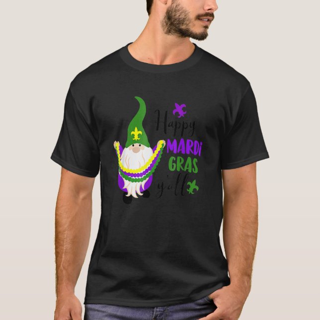 Camiseta Feliz Mardi Gras Yall Gnome Mardi Gras 2023 (Anverso)