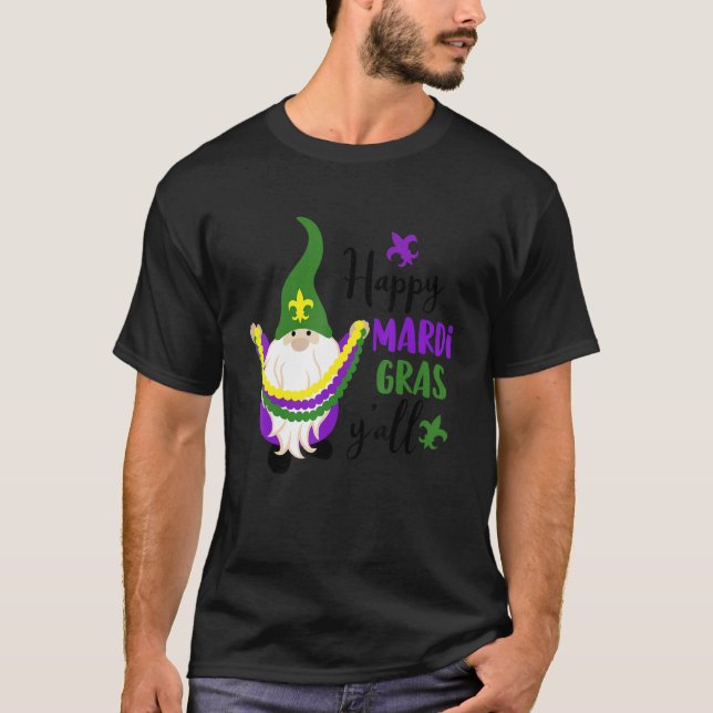 Camiseta Feliz Mardi Gras Yall Gnome Mardi Gras 2023 (Anverso)